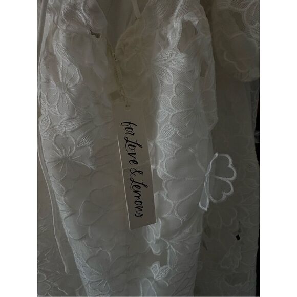 NWT For Love & Lemons Leighton White Floral Maxi Dress Size Small - Picture 8 of 12